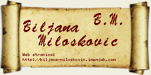 Biljana Milošković vizit kartica